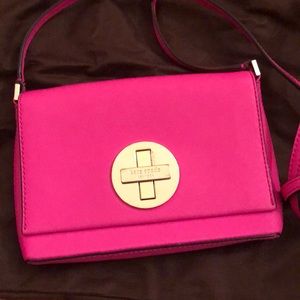 kate spade Hot Pink Crossbody Bag with Gold Hardware
